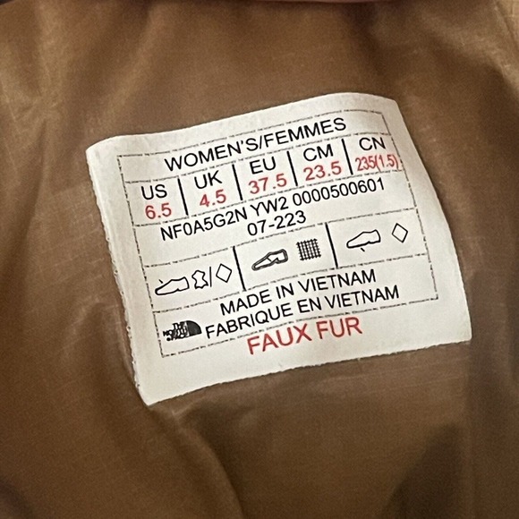 The North Face Women Braun Waterproof Leather Shellista Winter Boots Size 6.5 - Picture 8 of 10